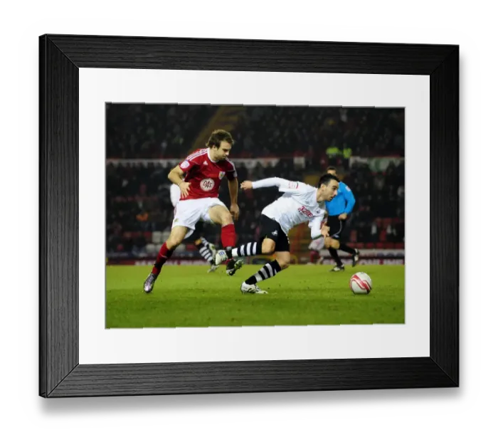 Framed Print : Battling for Supremacy: Brett Pitman vs. Leon Britton in the 2011 Championship Clash between Bristol City and Swansea City Framed Print : Battling for Supremacy: Brett Pitman vs. Leon Britton in the 2011 Championship Clash between Bristol City and Swansea City