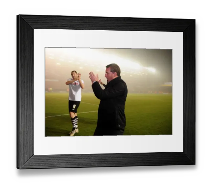 Framed Print : Brendan Rodgers at the Helm: Swansea City vs. Bristol City, Championship Clash at Ashton Gate Stadium (01 / 02 / 2011)