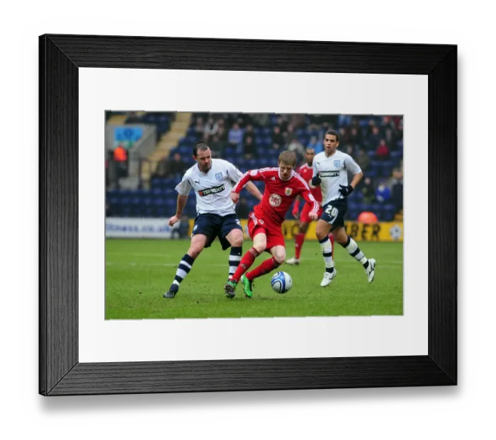 Framed Print : Battling for Supremacy: Keogh vs. Ashbee in the Championship Clash between Preston and Bristol City Framed Print : Battling for Supremacy: Keogh vs. Ashbee in the Championship Clash between Preston and Bristol City