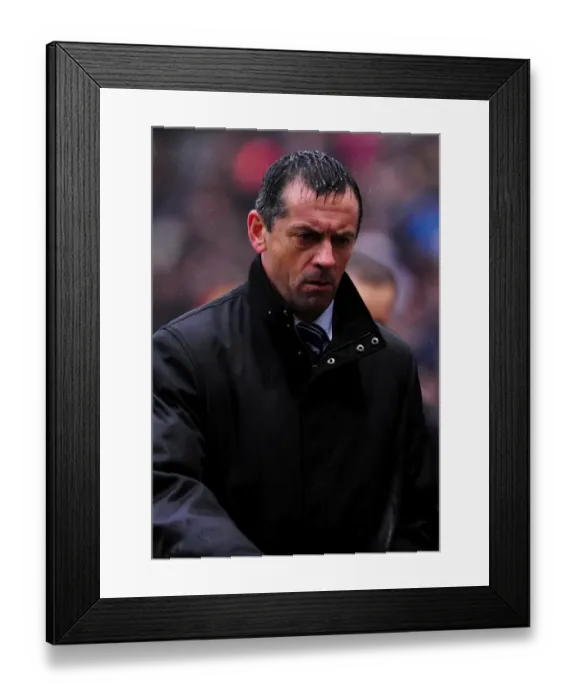 Framed Print : Phil Brown Goes Head-to-Head with Bristol City in Championship Clash at Deepdale Stadium (05 / 02 / 2011)