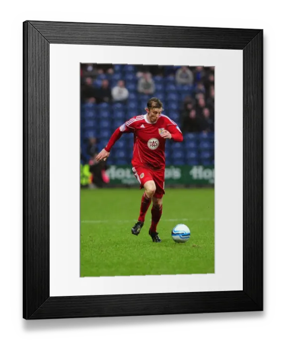 Framed Print : Championship Clash: Martyn Woolford vs. Preston North End at Deepdale Stadium (05 / 02 / 2011)