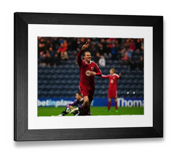 Framed Print : Euphoria Unleashed: David Clarkson's Iconic Goal Celebration (Bristol City vs. Preston North End, Championship 2011) Framed Print : Euphoria Unleashed: David Clarkson's Iconic Goal Celebration (Bristol City vs. Preston North End, Championship 2011)