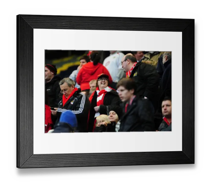 Framed Print : Championship Showdown: Passionate Bristol City Fans at Preston North End (05 / 02 / 2011)