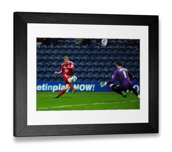 Framed Print : Dramatic Moment: Clarkson Scores off Keogh's Rebound – Preston v Bristol City, Championship (2011) Framed Print : Dramatic Moment: Clarkson Scores off Keogh's Rebound – Preston v Bristol City, Championship (2011)