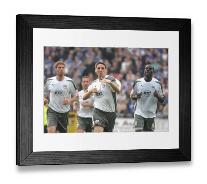 Framed Print : Bradley Orr's Exultant Moment: A Football Celebration