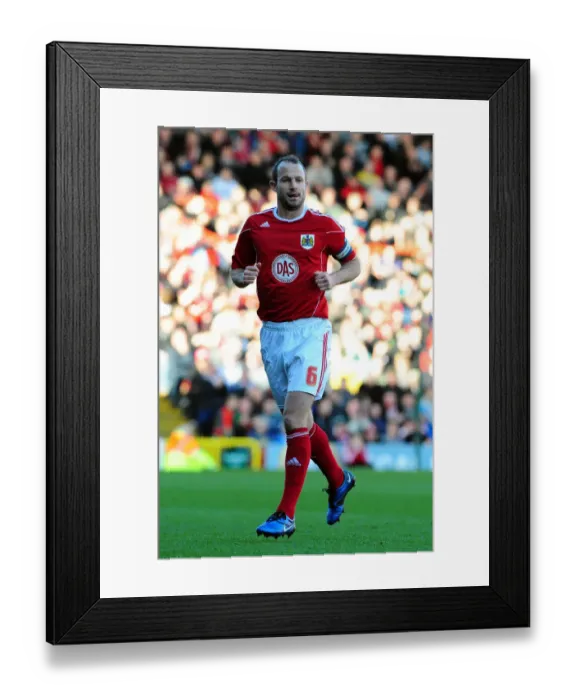Framed Print : Bristol City Captain Louis Carey Celebrates 600th Appearance: Bristol City vs. Leeds United, Championship, Ashton Gate Stadium (2011)