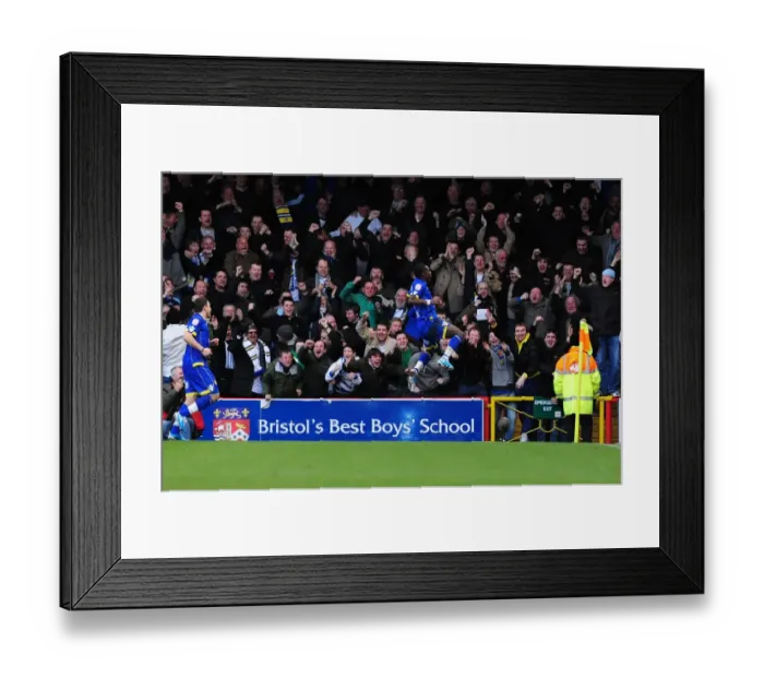 Framed Print : Max Gradel's Goal Celebration: Leeds United Triumph Over Bristol City in Championship Match, 12th February 2011 Framed Print : Max Gradel's Goal Celebration: Leeds United Triumph Over Bristol City in Championship Match, 12th February 2011