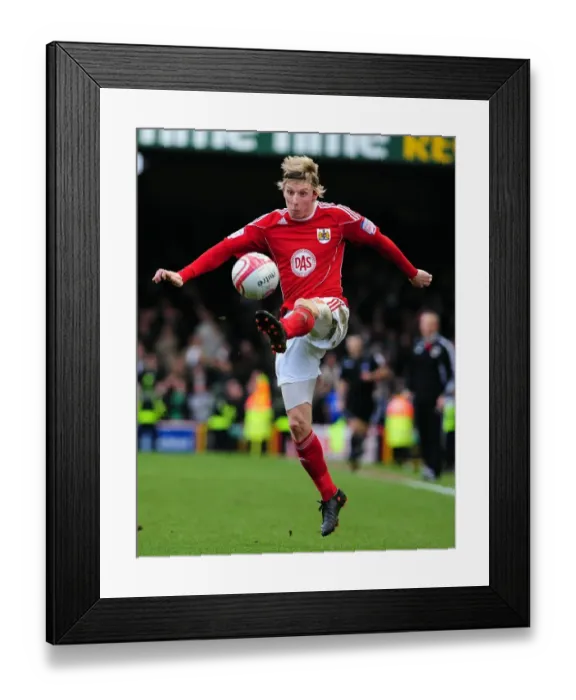 Framed Print : Martyn Woolford of Bristol City Against Leeds United in Championship Match at Ashton Gate Stadium, 12th February 2011