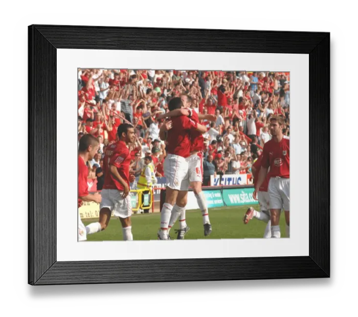 Framed Print : Bristol City Football Club: Unified Victory Celebration