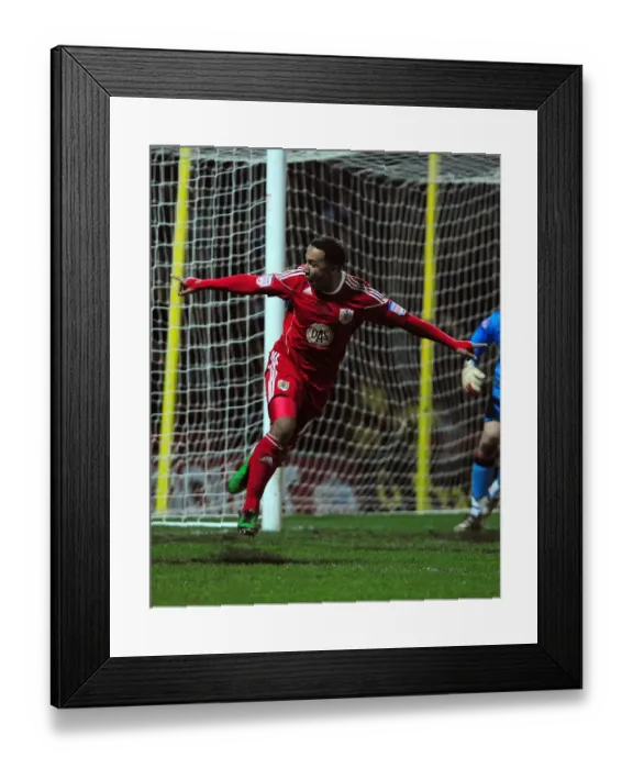 Framed Print : Nicky Maynard's Dramatic Equalizer: A Thrilling Moment for Bristol City in the Championship (22 / 02 / 2011, Watford v Bristol City, Vicarage Road Stadium) Framed Print : Nicky Maynard's Dramatic Equalizer: A Thrilling Moment for Bristol City in the Championship (22 / 02 / 2011, Watford v Bristol City, Vicarage Road Stadium)