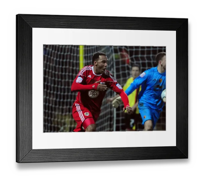 Framed Print : Nicky Maynard's Dramatic Equalizer: Watford vs. Bristol City, Championship 2011 Framed Print : Nicky Maynard's Dramatic Equalizer: Watford vs. Bristol City, Championship 2011