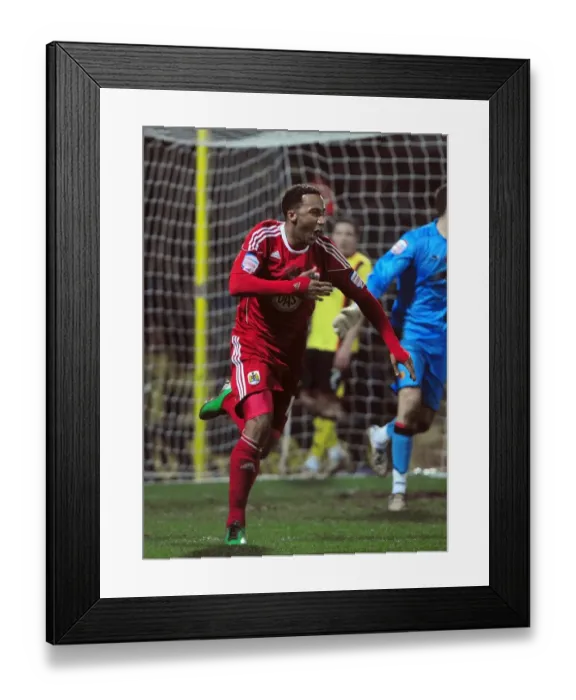 Framed Print : Nicky Maynard's Dramatic Equalizer: A Thrilling Moment for Bristol City in the Championship (22 / 02 / 2011)