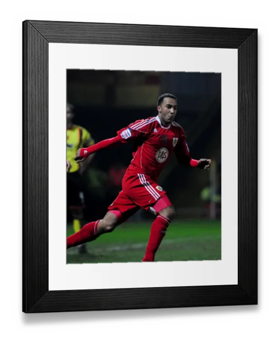 Framed Print : Nicky Maynard's Dramatic Equalizer: A Thrilling Moment for Bristol City in the Championship (22 / 02 / 2011 - Watford vs. Bristol City) Framed Print : Nicky Maynard's Dramatic Equalizer: A Thrilling Moment for Bristol City in the Championship (22 / 02 / 2011 - Watford vs. Bristol City)