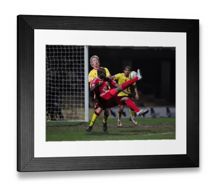 Framed Print : Marvin Elliott's Epic Overhead Kick for Bristol City vs. Watford, Championship 2011