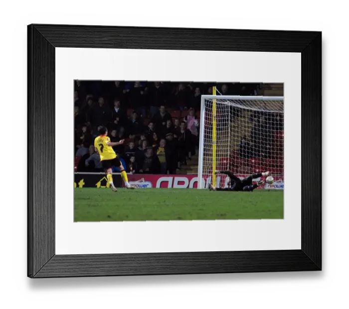 Framed Print : Don Cowie Scores for Watford Against Bristol City in 2011 Championship Match