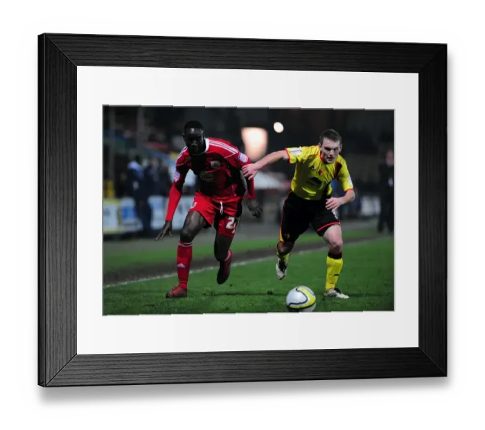 Framed Print : Adomah's Daring Run: Watford vs. Bristol City, Championship 2011 Framed Print : Adomah's Daring Run: Watford vs. Bristol City, Championship 2011