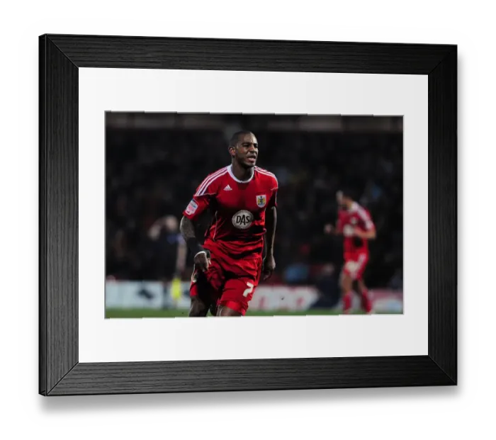 Framed Print : Marvin Elliott's Brace: Watford vs. Bristol City Championship Clash, 2011 Framed Print : Marvin Elliott's Brace: Watford vs. Bristol City Championship Clash, 2011
