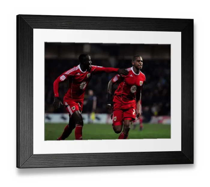 Framed Print : Marvin Elliott's Brace: A Memorable Moment in Bristol City's Championship Clash vs. Watford (2011) Framed Print : Marvin Elliott's Brace: A Memorable Moment in Bristol City's Championship Clash vs. Watford (2011)
