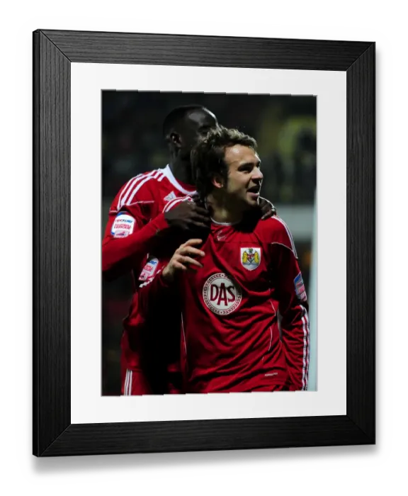 Framed Print : Bristol City's Brett Pitman and Albert Adomah: Celebrating the Game-Winning Goal vs. Watford (February 22, 2011) Framed Print : Bristol City's Brett Pitman and Albert Adomah: Celebrating the Game-Winning Goal vs. Watford (February 22, 2011)