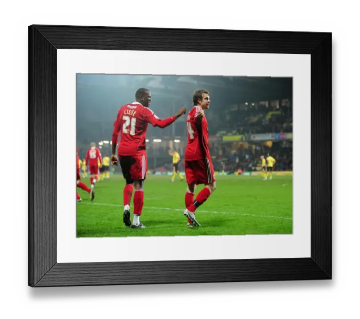 Framed Print : Brett Pitman's Dramatic Winner: A Celebratory Moment for Bristol City at Vicarage Road, 2011 Championship Framed Print : Brett Pitman's Dramatic Winner: A Celebratory Moment for Bristol City at Vicarage Road, 2011 Championship