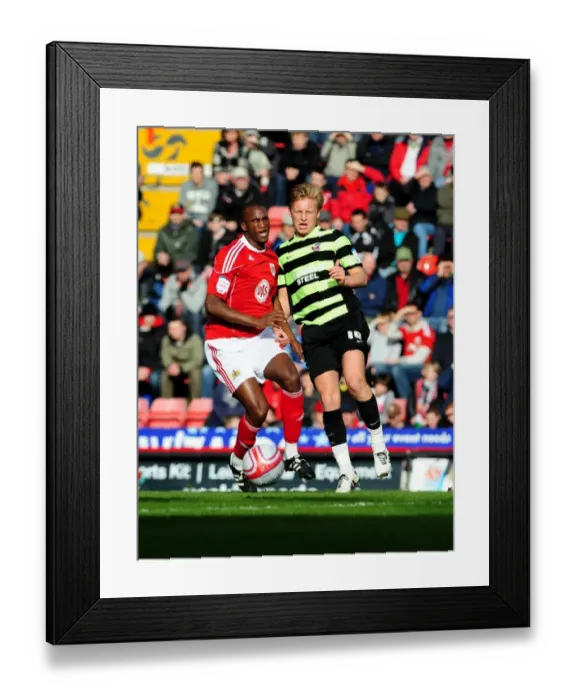 Framed Print : Intense Rivalry: Cisse vs. Wright - Battle for Supremacy in the Championship, 2010 Framed Print : Intense Rivalry: Cisse vs. Wright - Battle for Supremacy in the Championship, 2010