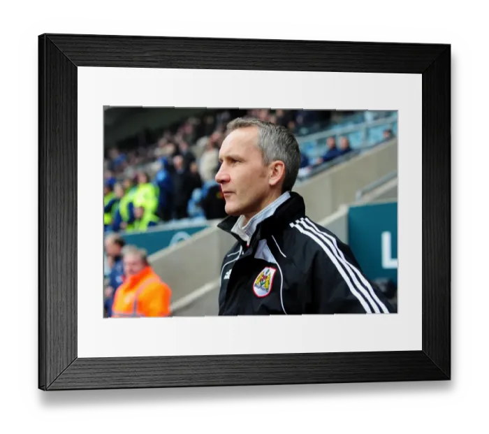Framed Print : Keith Milen and Bristol City Face Off in Championship Showdown at Coventry, March 2011
