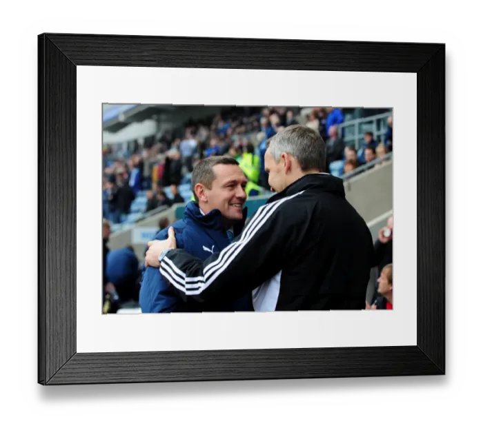 Framed Print : Keith Milen and Aidy Boothroyd: A Pre-Match Encounter at the Ricoh Arena - Coventry City vs. Bristol City, Championship 2011 Framed Print : Keith Milen and Aidy Boothroyd: A Pre-Match Encounter at the Ricoh Arena - Coventry City vs. Bristol City, Championship 2011