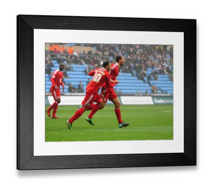 Framed Print : Bristol City's Lewin Nyatanga Scores His Second Goal vs. Coventry City (05 / 03 / 2011) Framed Print : Bristol City's Lewin Nyatanga Scores His Second Goal vs. Coventry City (05 / 03 / 2011)