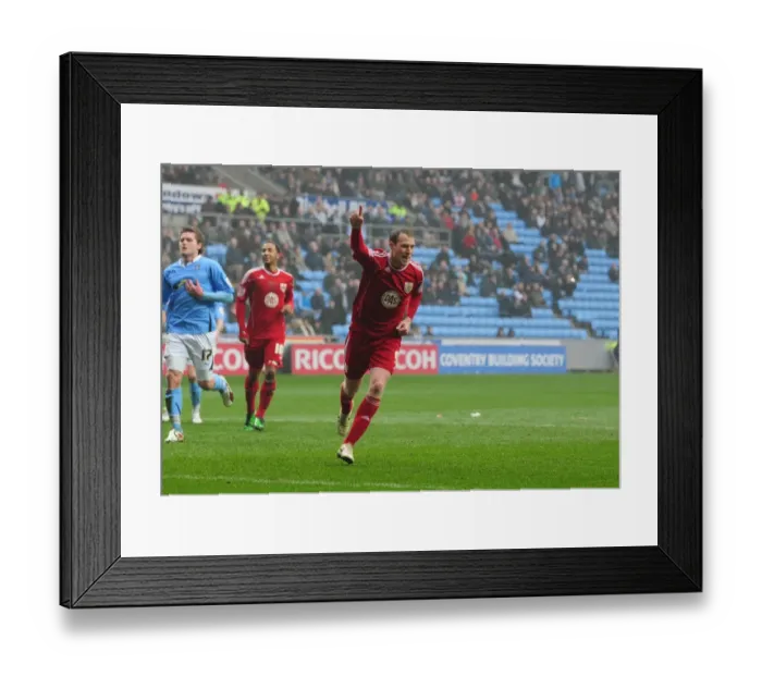 Framed Print : David Clarkson's Thrilling Goal Celebration: Coventry City vs. Bristol City, Championship Match, 05-03-2011 Framed Print : David Clarkson's Thrilling Goal Celebration: Coventry City vs. Bristol City, Championship Match, 05-03-2011