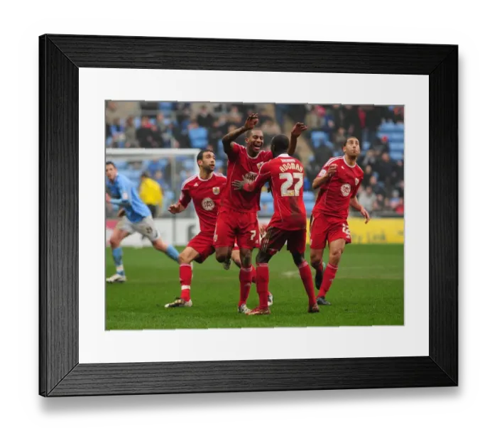 Framed Print : Marvin Elliott's Four-Goal Blitz: Coventry City vs. Bristol City, 05 / 03 / 2011