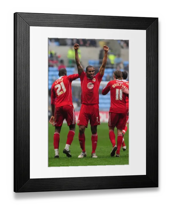 Framed Print : Marvin Elliott's Four-Goal Sensation: Coventry City vs. Bristol City, Championship Match, 05 / 03 / 2011
