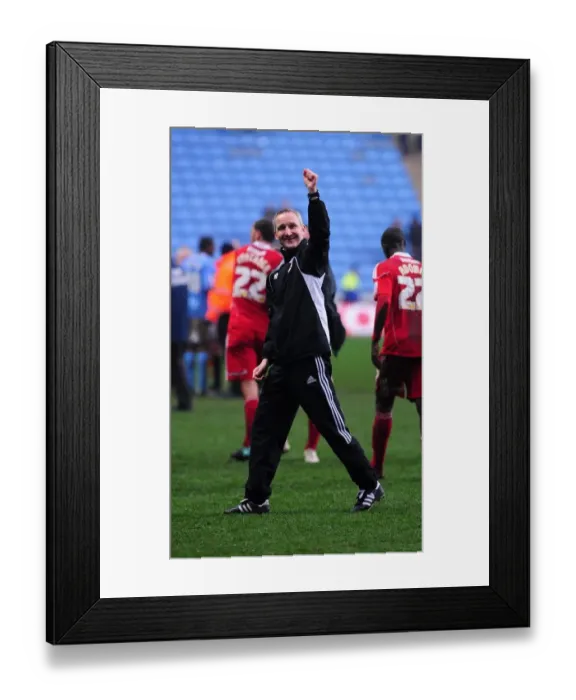 Framed Print : Keith Milen's Championship Victory: Bristol City Manager Celebrates at Ricoh Arena (Coventry City v Bristol City, 05 / 03 / 2011) Framed Print : Keith Milen's Championship Victory: Bristol City Manager Celebrates at Ricoh Arena (Coventry City v Bristol City, 05 / 03 / 2011)
