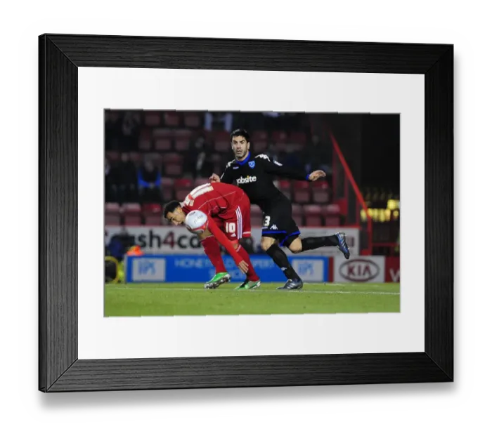 Framed Print : Bristol City vs Portsmouth: Intense Battle Between Nicky Maynard and Ricardo Rocha in Championship Match, March 2011 Framed Print : Bristol City vs Portsmouth: Intense Battle Between Nicky Maynard and Ricardo Rocha in Championship Match, March 2011