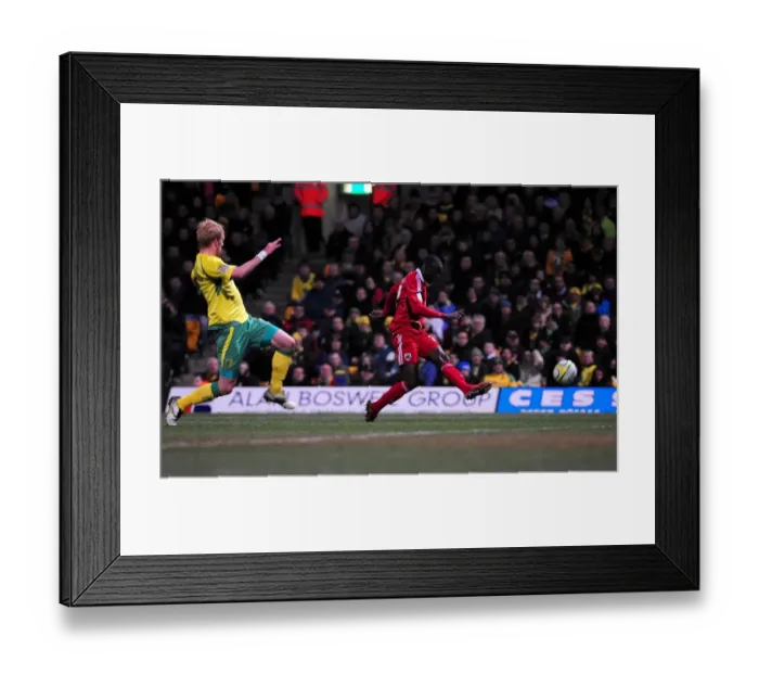 Framed Print : Adomah's Shot Saved by Ruddy: Norwich City vs. Bristol City, Championship 2011 Framed Print : Adomah's Shot Saved by Ruddy: Norwich City vs. Bristol City, Championship 2011