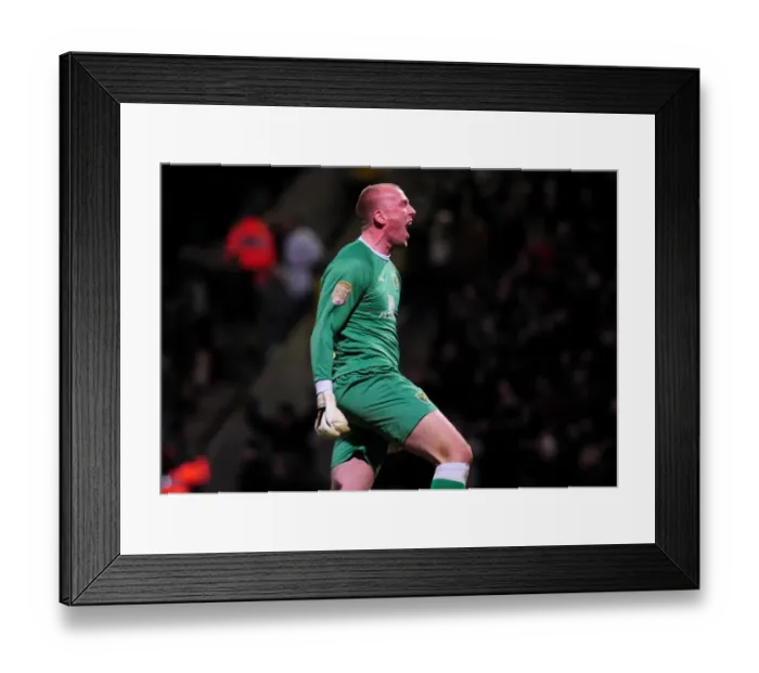 Framed Print : Last-Minute Drama: John Ruddy Scores Championship-Winning Goal for Norwich City vs. Bristol City (14-03-2011)