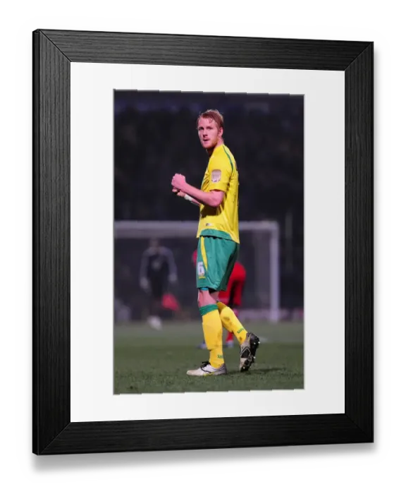 Framed Print : Norwich City's Zak Whitbread Celebrates Championship Victory Over Bristol City (14-03-2011) Framed Print : Norwich City's Zak Whitbread Celebrates Championship Victory Over Bristol City (14-03-2011)