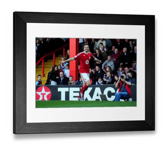 Framed Print : Brett Pitman Scores the Opener: Thrilling Championship Match at Ashton Gate - 19 / 03 / 2011 (Bristol City vs Burnley) Framed Print : Brett Pitman Scores the Opener: Thrilling Championship Match at Ashton Gate - 19 / 03 / 2011 (Bristol City vs Burnley)