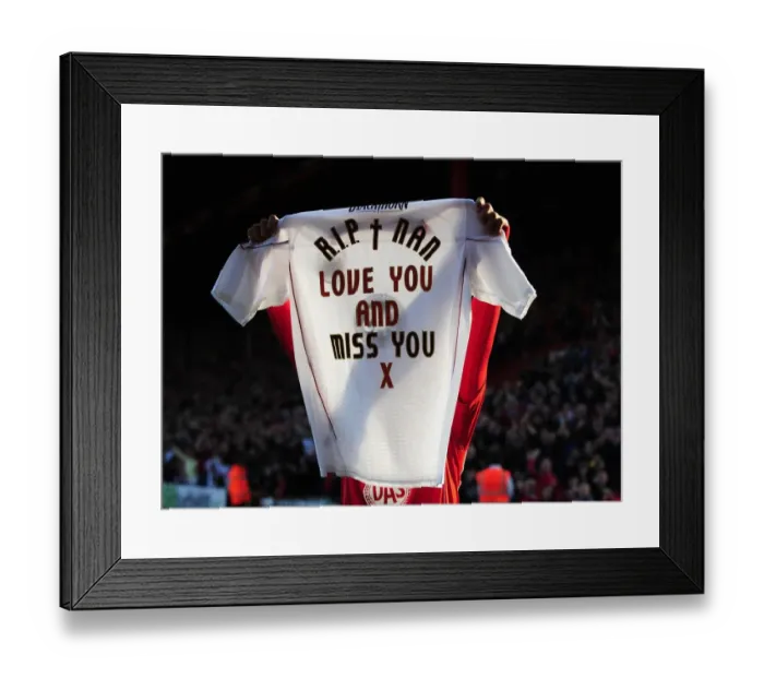 Framed Print : Nicky Maynard's Emotional Tribute: Honoring His Late Nan with a Goal for Bristol City (Championship, March 19, 2011 - Bristol City v Burnley, Ashton Gate Stadium)