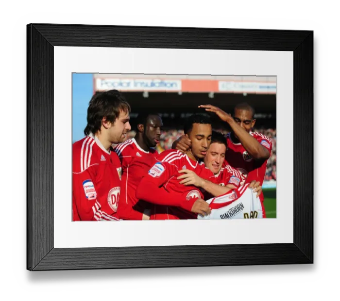 Framed Print : Nicky Maynard's Double: Celebration Euphoria Sweeps Through Ashton Gate as Bristol City Takes on Burnley in the Championship (190311) Framed Print : Nicky Maynard's Double: Celebration Euphoria Sweeps Through Ashton Gate as Bristol City Takes on Burnley in the Championship (190311)