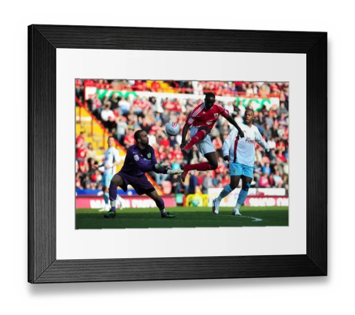 Framed Print : Adomah's Pivotal Outmaneuver: Bristol City vs. Burnley in the 2011 Championship (Albert Adomah vs. Lee Grant) Framed Print : Adomah's Pivotal Outmaneuver: Bristol City vs. Burnley in the 2011 Championship (Albert Adomah vs. Lee Grant)