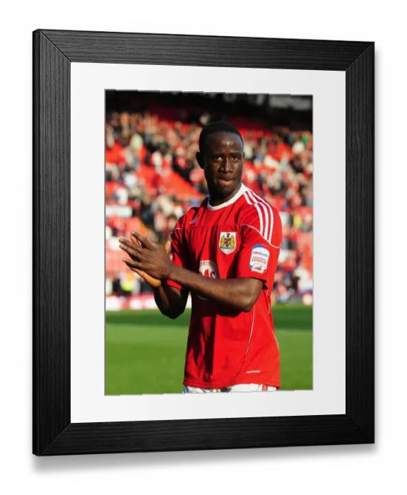 Framed Print : Adomah in Action: Bristol City vs Burnley, Championship 2011