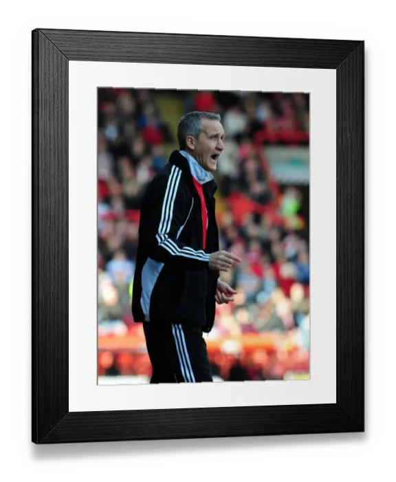 Framed Print : Keith Milnen's Championship Charge: Leading Bristol City Against Burnley (19-3-2011)