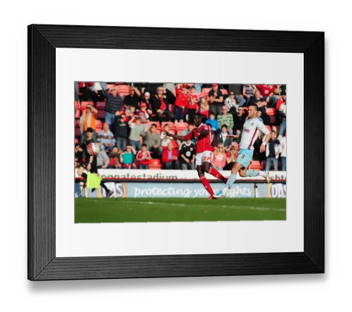 Framed Print : Adomah's Near Miss: Bristol City vs Burnley, Championship 2011