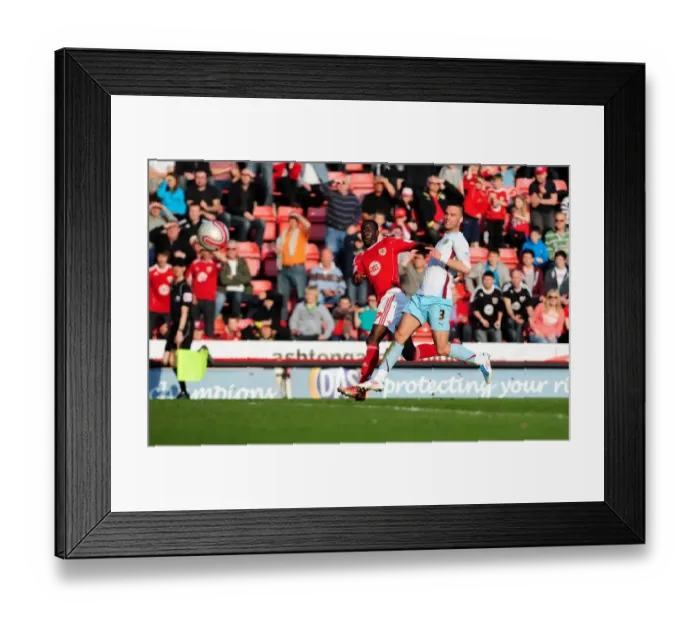 Framed Print : Adomah's Thwarted Goal: Championship Showdown between Bristol City and Burnley (19 / 03 / 2011)