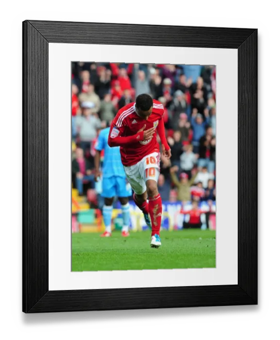 Framed Print : Nicky Maynard's Solo Goal: Championship Win for Bristol City over Doncaster Rovers (02 / 04 / 2011)