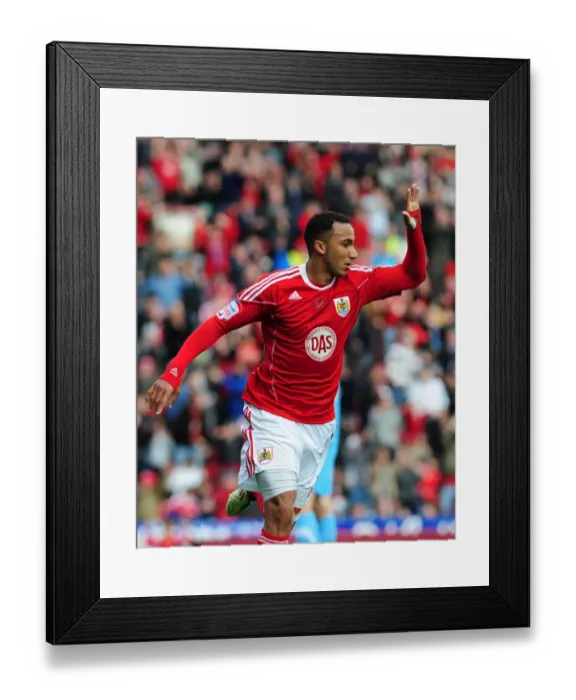 Framed Print : Nicky Maynard's Solo Goal: Championship Victory for Bristol City over Doncaster Rovers (02 / 04 / 2011)