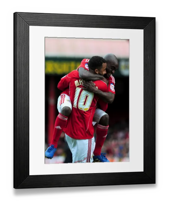 Framed Print : Nicky Maynard's Solo Goal: Bristol City Secures Championship Win over Doncaster Rovers - April 2, 2011