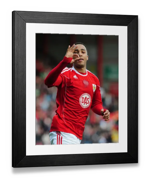 Framed Print : Nicky Maynard's Solo Goal: Championship Win for Bristol City over Doncaster Rovers (02 / 04 / 2011)