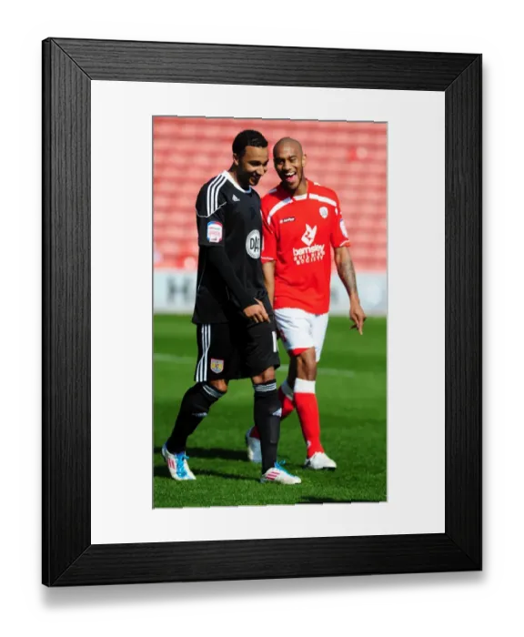 Framed Print : Nicky and Danny: A Reunion of Rivals - Barnsley vs. Bristol City, 2011