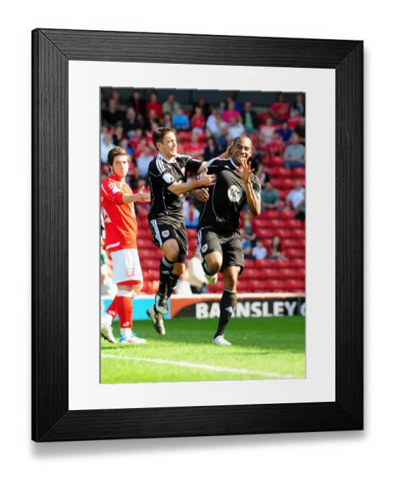 Framed Print : Marvin Elliott Scores the Opener: Barnsley vs. Bristol City, Championship 2011 - Oakwell Stadium Framed Print : Marvin Elliott Scores the Opener: Barnsley vs. Bristol City, Championship 2011 - Oakwell Stadium